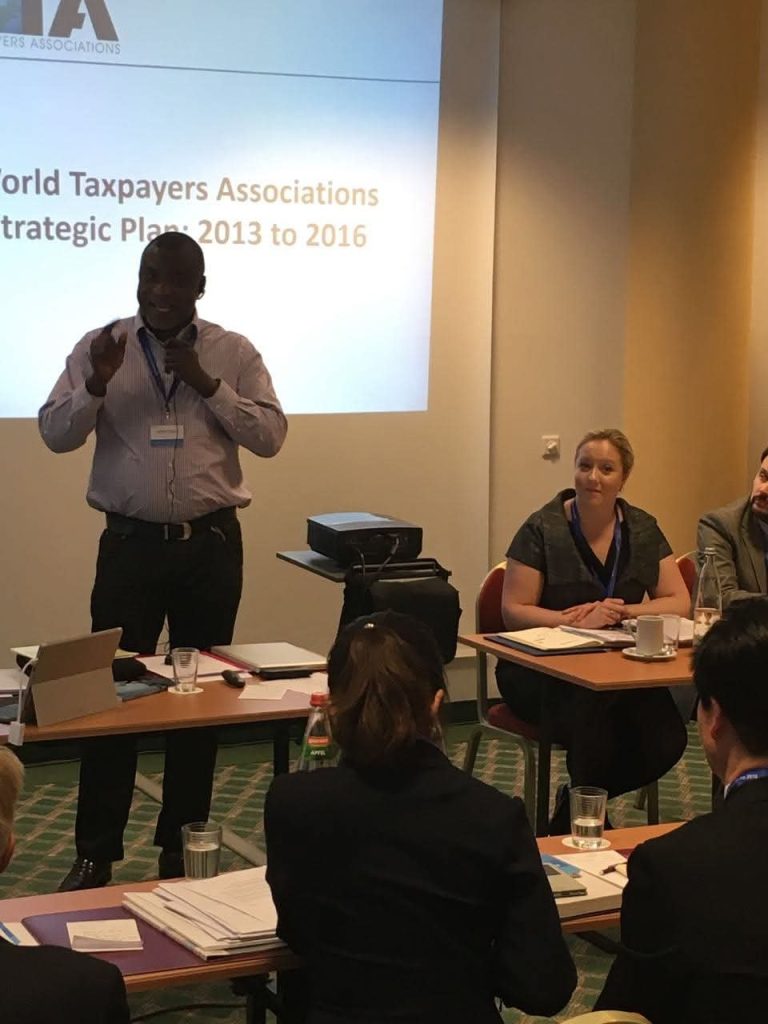 Participating in a World Taxpayers Associations strategic planning session.